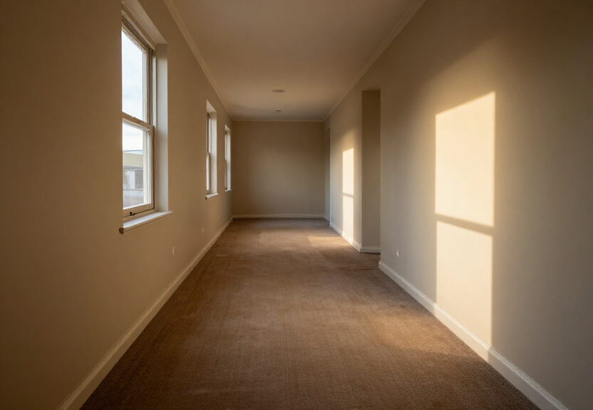 Dry, restored living room in Campsie with clean carpet and no signs of water damage